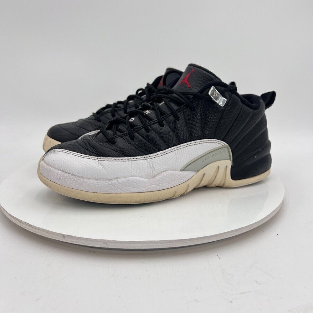 Nike Air Jordan 12 Retro Playoff Youth Size 6.5Y Women 8 308305-004 Black Shoes